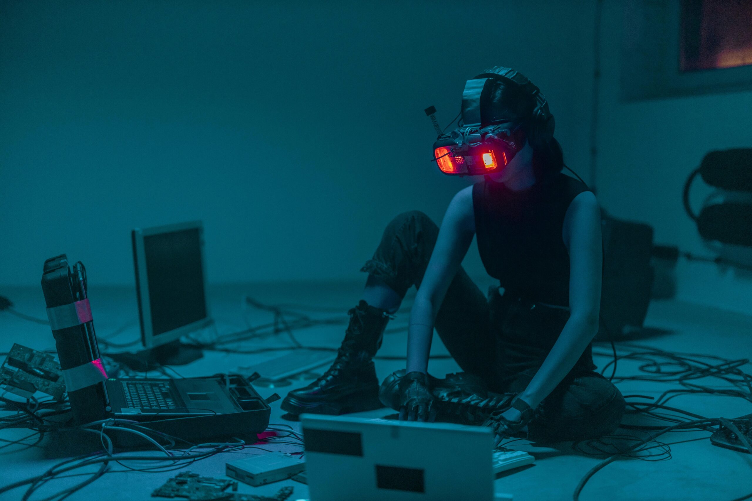 Data scientist analyzing AI
